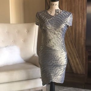 Torn by Ronny Kobo metallic dress